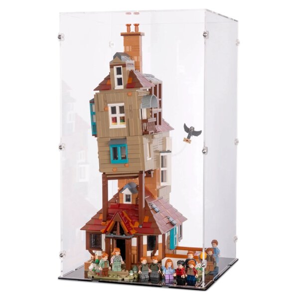 Acrylic display for LEGO&reg; 76437 The Burrow &ndash; Collectors Edition (With black floor)