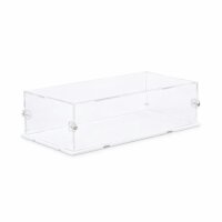 Vitrine en acrylique pour LEGO&reg; ou autres objets dexposition 21 x 10 x 6cm (avec base noire)