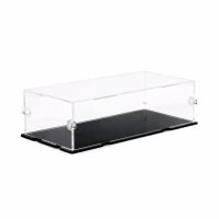 Vitrine en acrylique pour LEGO&reg; ou autres objets dexposition 21 x 10 x 6cm (avec base noire)
