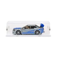 Acrylic display for LEGO&reg; or other display items 21 x 10 x 6cm (with white base)