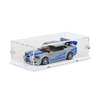 Acrylic display for LEGO&reg; or other display items 21 x 10 x 6cm (with white base)