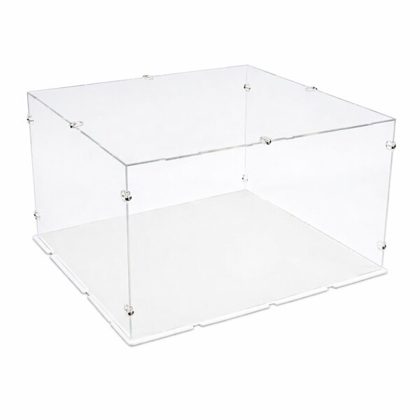 Acrylic display for LEGO&reg; or other display items 41 x 41 x 25 cm (with white base)