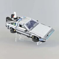 Supporto in acrilico per LEGO&reg; 10300 Macchina del tempo Ritorno al futuro (Inclinato)