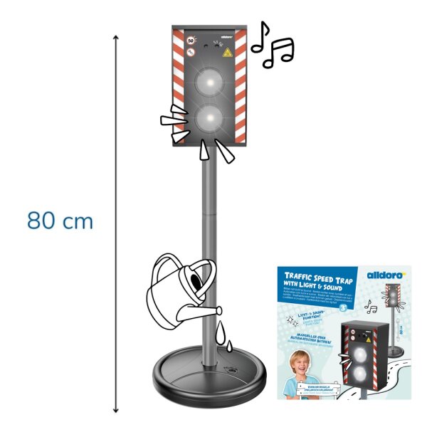 Toy radar flash unit with light and sound effects