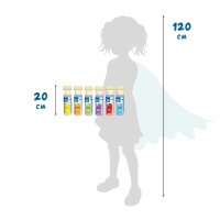 Kreideroller 6er Set, Gr&uuml;n, Blau Gelb, Orange, Lila & Rot je 250ml