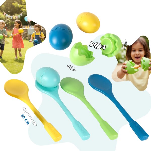 XXL Egg-and-Spoon Race Set (13 Pieces)