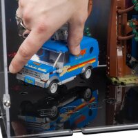 Acryl-Display Spezial Version f&uuml;r LEGO&reg; 11370 Stranger Things - The Creel House  (Mit Hintergrundbild & schwarzem Boden)