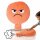 XXL Cuscino scoreggione &ndash; Grumpy in arancione