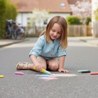 Sidewalk Chalk Set with Holders (48 Pieces)