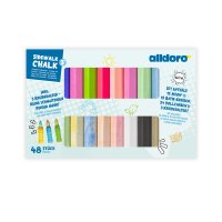 Sidewalk Chalk Set with Holders (48 Pieces)