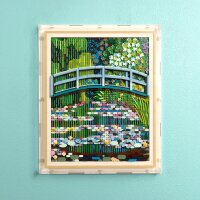 Display in acrilico perLEGO&reg; 31220 Claude Monet - Lo stagno delle ninfee (con sfondo bianco)