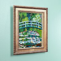 Acrylic wall display for LEGO&reg; 31220 Claude Monet Bridge over a Pond of Water Lilies (Acrylic frame in Baroque style design)