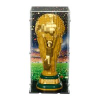 Acrylic display for LEGO&reg; 43020 FIFA World Cup Official Trophy   (With background image & black base)