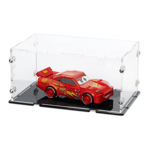 Acryl-Display f&uuml;r LEGO&reg; 77255 Lightning McQueen (Mit schwarzem Boden)