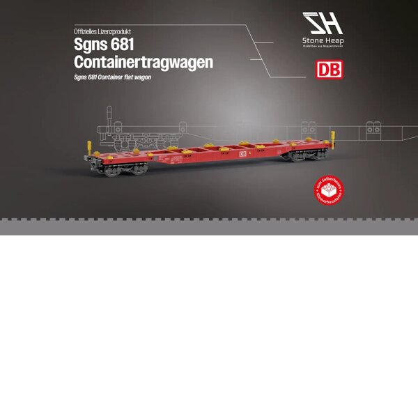 Stone Heap - DB Sgns 681 wagon porte-conteneurs &agrave; quatre essieux (456 pi&egrave;ces)