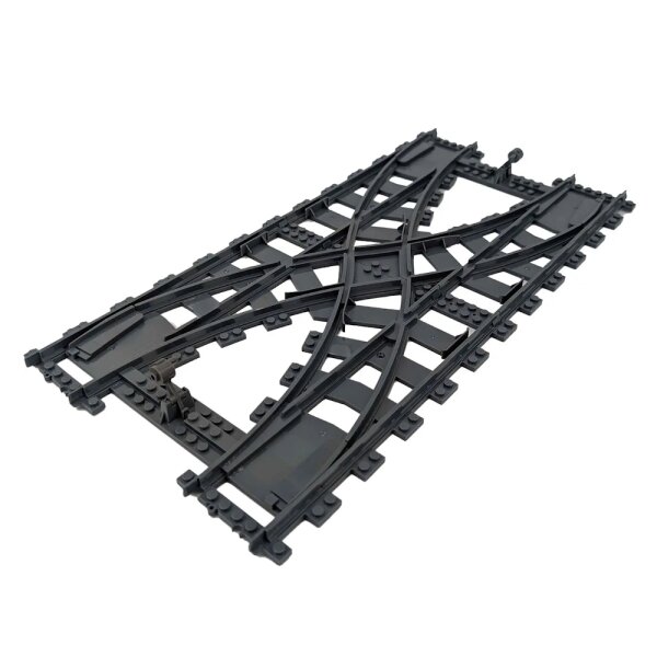 Stone Heap - 1 doppio scambio inglese R40 - binari per treni in mattoncini da costruzione