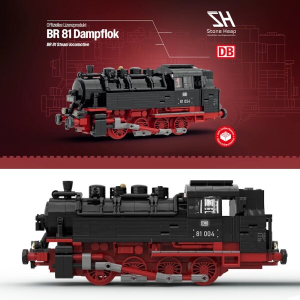 Stone Heap - locomotive tender de manoeuvre a vapeur DB BR 81 a quatre essieux accouples (964 pi&egrave;ces)