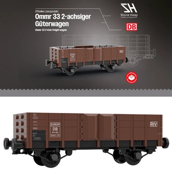 Stone Heap - DB Ommr 33 Two-Axle High-Sided Wagon (508 pieces)