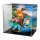Display acrilico per LEGO&reg; 72153 Pok&eacute;mon Venusaur, Charizard e Blastoise  (con immagine di sfondo e base nera)