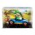 Display acrilico per LEGO&reg; 72050 Mario Kart Luigi e Mach 8  (con immagine di sfondo e base nera)