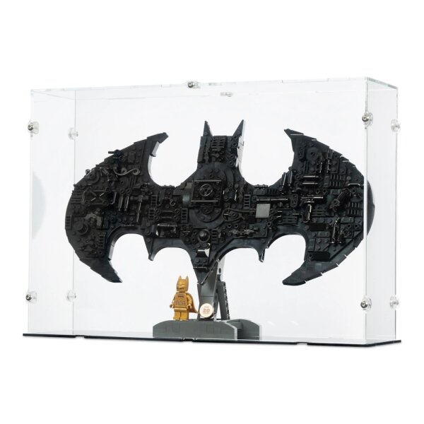 Acryl-Display f&uuml;r LEGO&reg; 76330 Batman Logo (Mit schwarzem Boden)