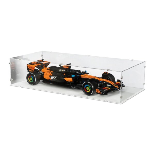 Display in acrilico per LEGO&reg; 42228 Auto McLaren MCL39 F1 (con fondo bianco)