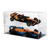 Acrylic display XL for LEGO&reg; 42228 McLaren MCL39 F1 Car (With clear base & 2 acrylic stands, stackable)