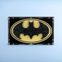 Acrylic wall display for LEGO&reg; 76330 Batman Logo (with yellow oval on black background)