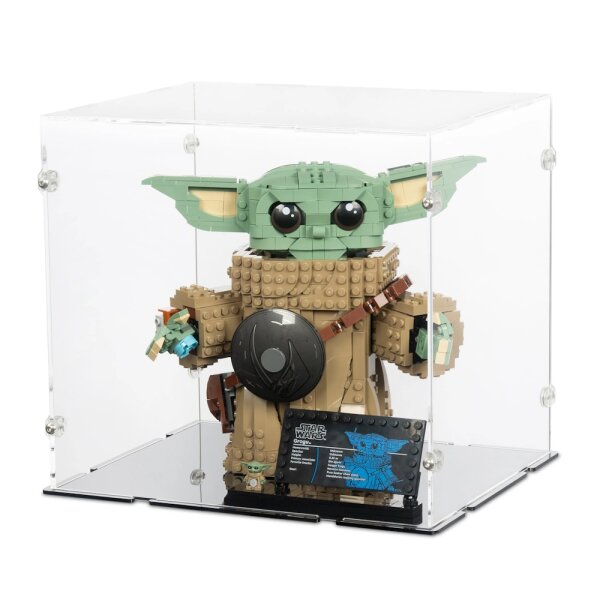 Display in acrilico per LEGO&reg; 75446 Star Wars - Grogu, apprendista mandaloriano (con fondo nero)