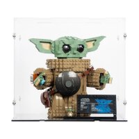 Display in acrilico per LEGO&reg; 75446 Star Wars - Grogu, apprendista mandaloriano (con fondo nero)