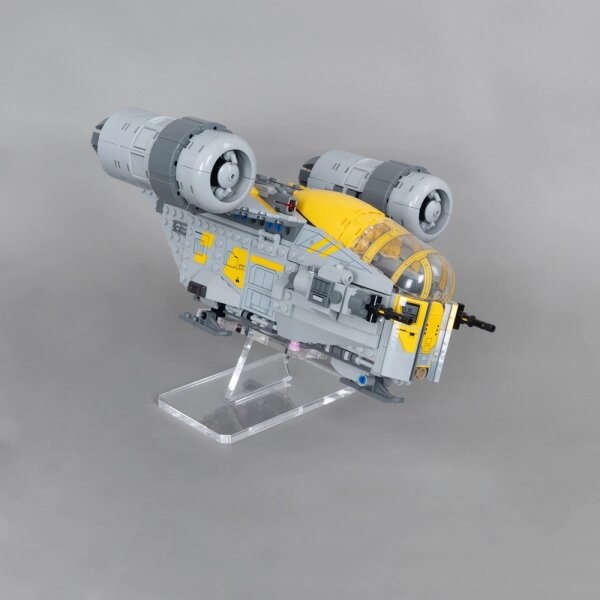 Supporto in acrilico per LEGO&reg; 75447 Star Wars - Razor Crest (angolato, 6 cm di altezza)