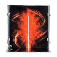 Display in acrilico per LEGO&reg; 75439 Star Wars - Busto di Darth Vader  (con immagine di sfondo e base nera)
