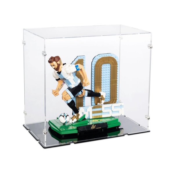 Pr&eacute;sentoir XL en acrylique pour 43015 Lionel Messi &ndash; L&eacute;gende du foot  (avec fond noir)