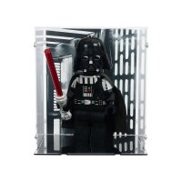Display in acrilico per LEGO&reg; 75461 Star Wars - Grande minifigure di Darth Vader (con immagine di sfondo e base nera)