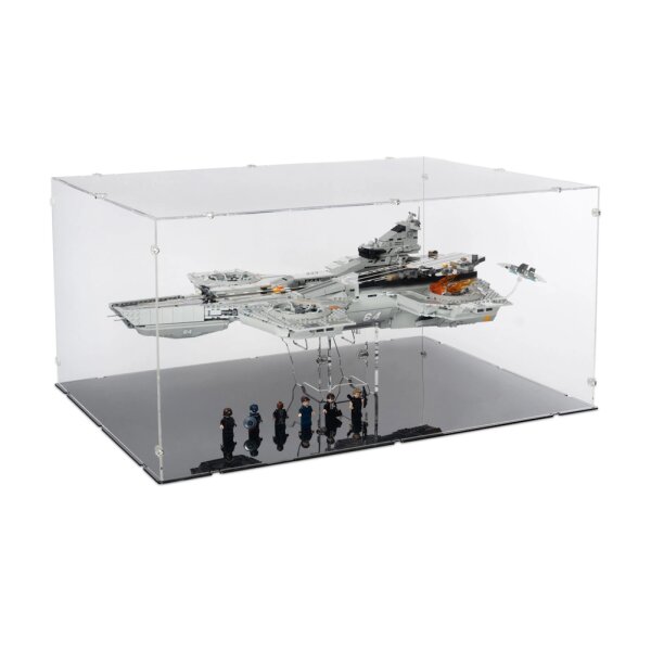 Acryl-Display XL & 2in1 St&auml;nder f&uuml;r LEGO&reg; 76354 S.H.I.E.L.D.-Helicarrier (Mit schwarzem Boden)