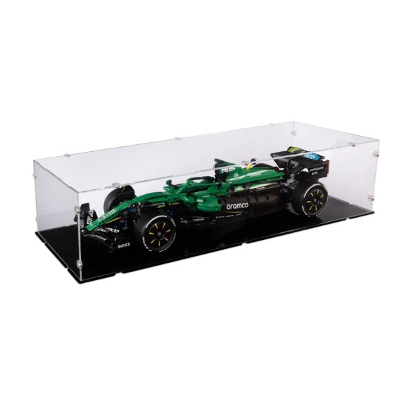 Acrylic display for LEGO&reg; 42240 Aston Martin Aramco AMR25 F1 Car (With black floor)