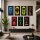 Support mural en acrylique pour LEGO&reg; 42143 Ferrari Daytona SP3 (avec fond noir)