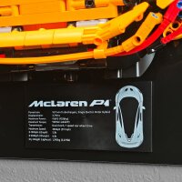 Acryl-Wand-Halterung f&uuml;r LEGO&reg; 42172 McLaren P1 (Mit schwarzem Hintergrund)