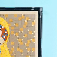 Display da parete in acrilico per LEGO&reg; 31221 Gustav Klimt - Il bacio (con sfondo nero)