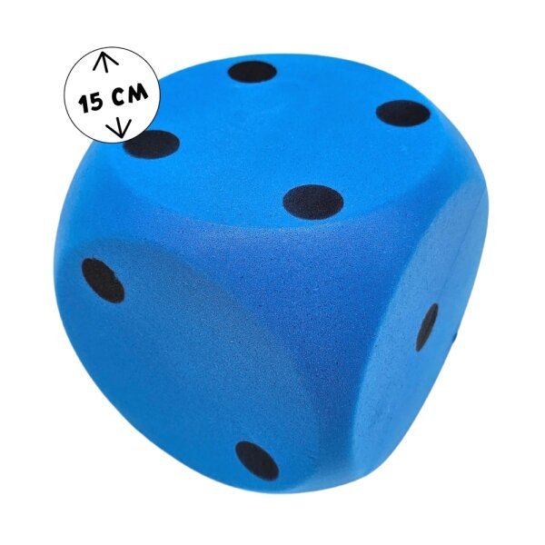 Cube en mousse 15 x 15 cm, Bleu
