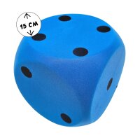 Cube en mousse 15 x 15 cm, Bleu