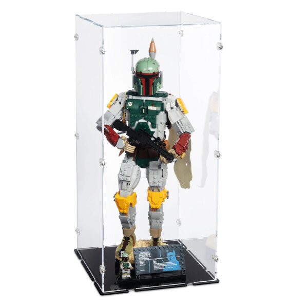 Display in acrilico per LEGO&reg; 75455 Star Wars - Boba Fett (con fondo nero)