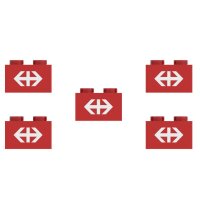 Stone Heap - logo CFF briques 1x2 (5 pi&egrave;ces)