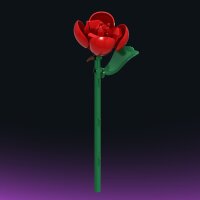Stone Heap - Rose rouge individuelle (48 pi&egrave;ces)