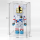 Display in acrilico per personaggi Bearbrick 1000% (con base nera)