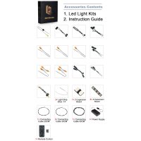 BB Kit d&eacute;clairage LED pour LEGO&reg; Bricklink 910049 Adventure in Transylvania  avec t&eacute;l&eacute;commande