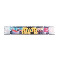Pr&eacute;sentoir en acrylique pour LEGO&reg; 11385 Star Trek - pont de l&rsquo;U.S.S. Enterprise NCC-1701  (Avec image de fond et base noire)