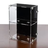 2-in-1 Display acrilico da tavolo & parete per LEGO&reg; BrickHeadz (con sfondo nero)