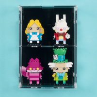 2-in-1 Display acrilico da tavolo & parete per LEGO&reg; BrickHeadz (con sfondo nero)