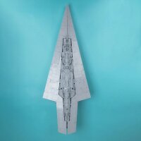 2-in-1 Acryl-St&auml;nder & Wandhalterung f&uuml;r LEGO&reg; 75457 Star Wars - Supersternzerst&ouml;rer Executor (Vertikale Pr&auml;sentation)